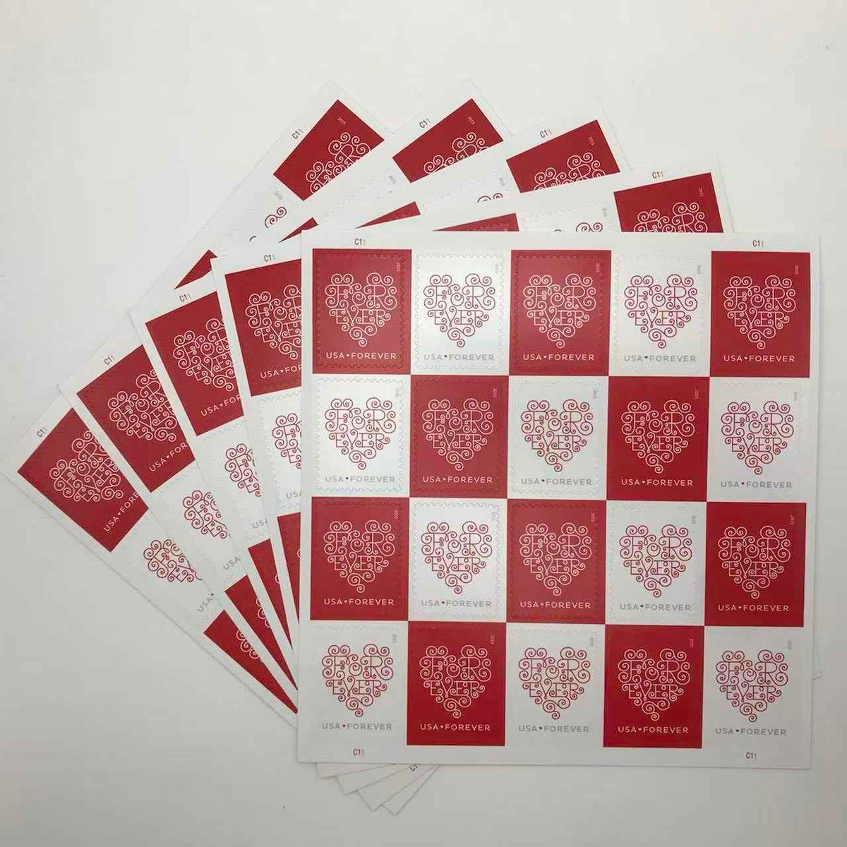 2015 Red and White Love Forever Stamps