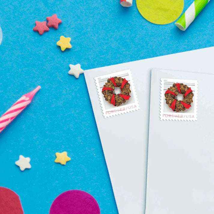2019 Holiday Wreaths Forever Stamps