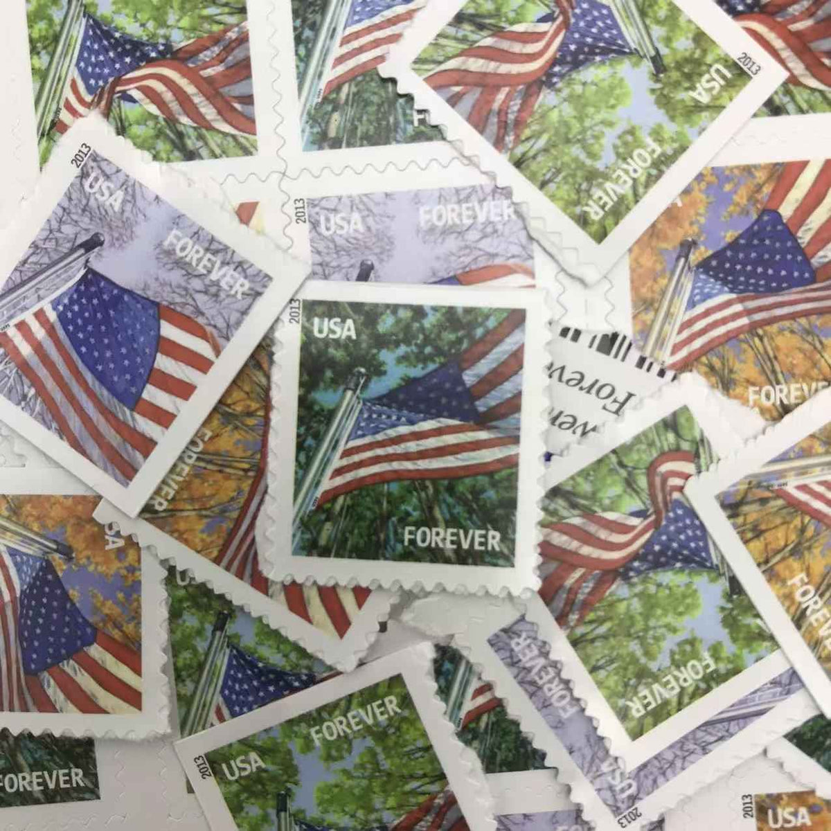 2013 A Flag for All Seasons Forever Stamps