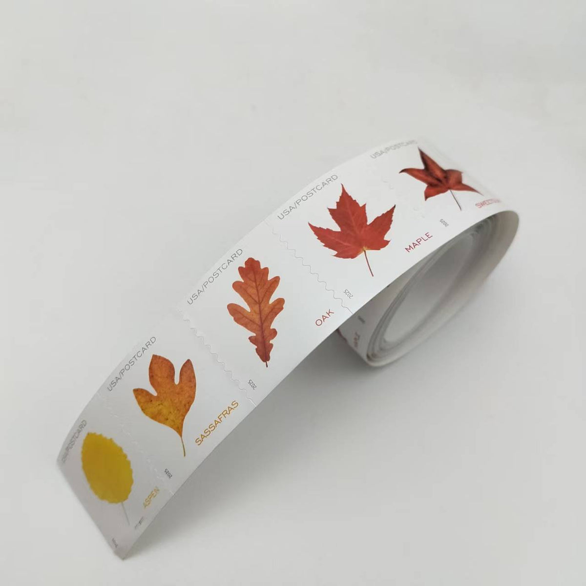 2025 Vibrant Leaves Postcard Stamps Rolls