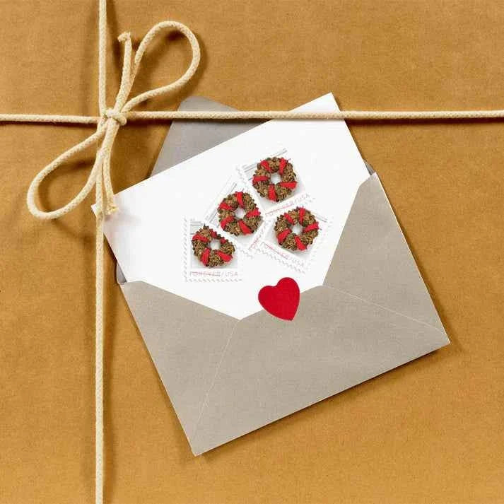 2019 Holiday Wreaths Forever Stamps
