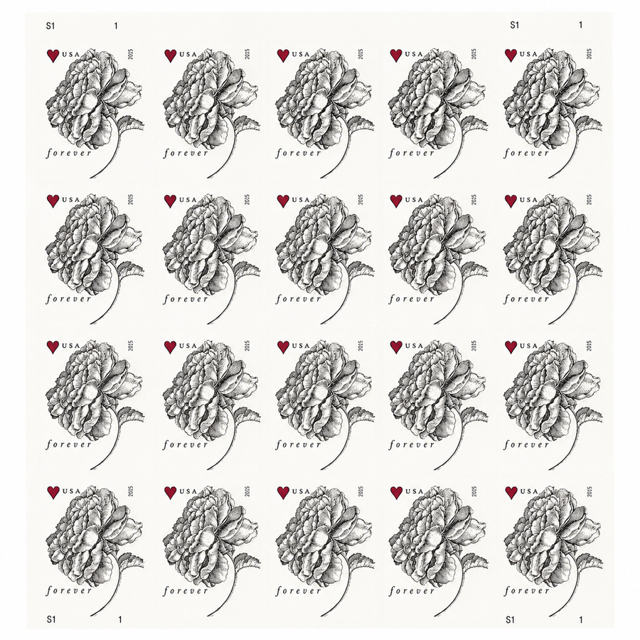 2015 Vintage Rose Wedding Forever Stamps